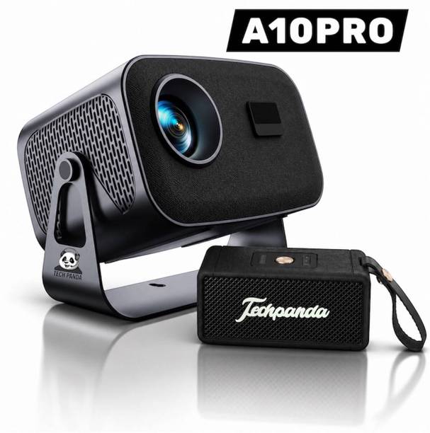 TECHPANDA A10PRO Smart Projector + SPEAKER WiFi Bluetooth Full HD Portable Home Cinema (250 lm / 1 Speaker / Wireless / Remote Controller) Portable Projector