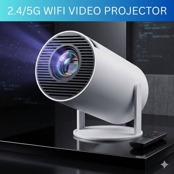 GUGGU Projector, 4K 1080P Full HD Projector, WiFi 5G Compatible With Mobile/LaptopH332 (4500 lm / 1 Speaker / Wireless / Remote Controller) Portable Projector