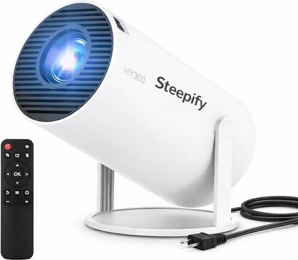 Divine creation HY300 HD Smart Mini Portable Projector WiFi & Bluetooth|180° Rotating D371 (4800 lm / Wireless / Remote Controller) Portable Projector