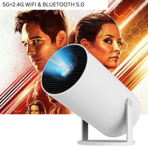 GUGGU Smart Projector for Home 4K Support Rotabable Design withApp Netflix,YouTubeW378 (4500 lm / 1 Speaker / Wireless / Remote Controller) Portable Projector
