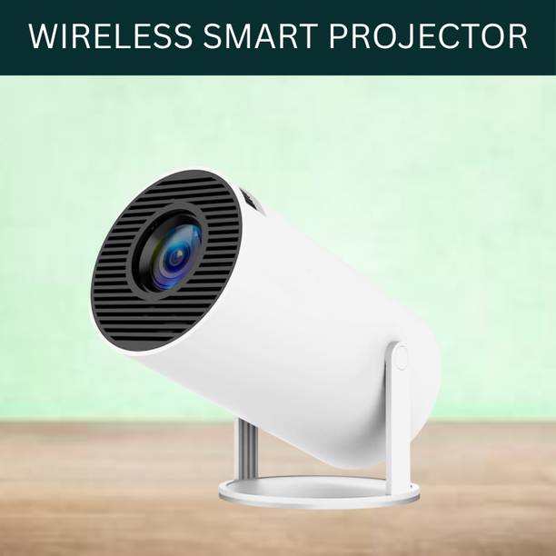 SYARA Protable Projector for Home 4K Support With Built-in Apps Netflix, YouTubeX46 (4500 lm / 1 Speaker / Wireless / Remote Controller) Portable Projector