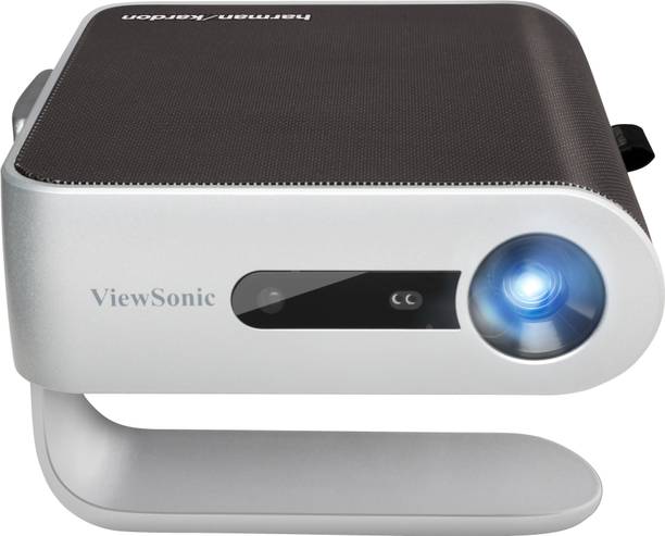 ViewSonic M1+_G2 (300 lm / Wireless) Portable with 854x480p Resolution, 100'' Maximum Display, Bluetooth & Smart Wi-Fi , Harman Kardon Speaker, HDMI, USB Type-C LED Projector