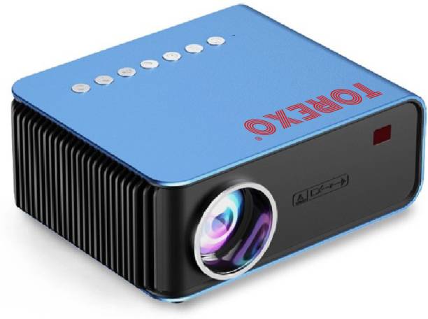 Torexo Sales T4 WiFi Mini LCD HD 1024P Home Theater Projector Built-in YouTube Led Portable (4000 lm / 1 Speaker / Wireless / Remote Controller) Portable Projector