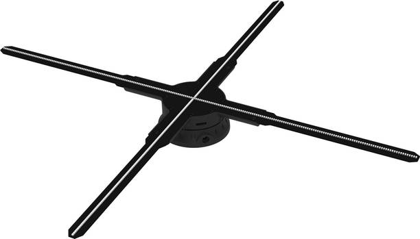 TONZO 52cm 3D Hologram Fan 4-Blade Wall-Mount Display with 576 LEDs & Wireless Control (3000 lm / Wireless / Remote Controller) Portable Projector