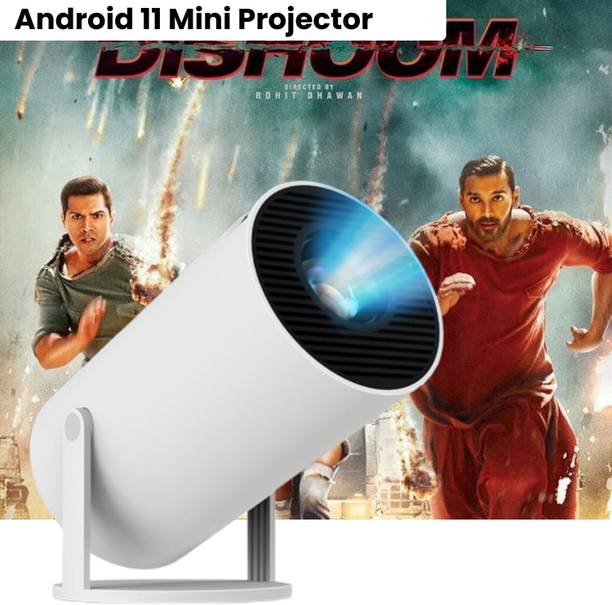 GUGGU Smart Projector for Home 4K Support Rotabable Design withApp Netflix,YouTubeW350 (4500 lm / 1 Speaker / Wireless / Remote Controller) Portable Projector