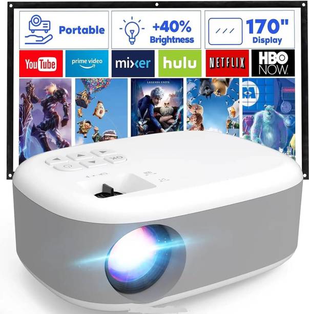 TOTAL Mini Projector WIFI Android IOS Full HD 1080P Miracast Youtube TVStick (5000 lm) Portable Projector