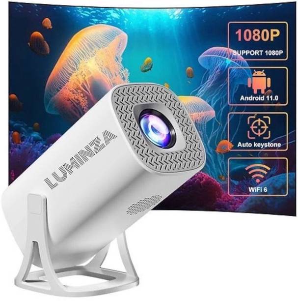 LUMINZA HY 300 Portable 720P HD LED Projector with Free Speaker | 4K Support (5000 lm / 1 Speaker / Wireless / Remote Controller) Portable Projector