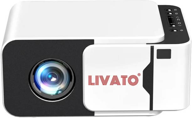 Livato T5 Android 13 Full HD Support Native 720P Wifi BT 6 Auto Keystone with Miracast (5000 lm / 1 Speaker / Wireless / Remote Controller) Portable P
