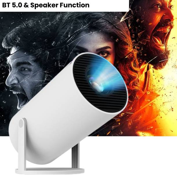 GUGGU Smart Projector for Home 4K Support Rotabable Design withApp Netflix,YouTubeT496 (4500 lm / 1 Speaker / Wireless / Remote Controller) Portable Projector