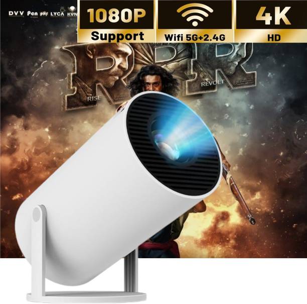 GUGGU Smart Projector for Home 4K Support Rotabable Design withApp Netflix,YouTubeR271 (4500 lm / 1 Speaker / Wireless / Remote Controller) Portable Projector