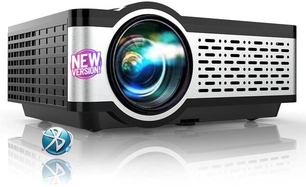 Egate i9 Pro Max FHD 1080p (E03i31) (12000 lm / 1 Speaker / Remote Controller) Portable 4X Brighter | Bluetooth |400 ISO Lumens & 840 FC Mega Brightness | 1080p Native with 4K Support | 210-Inches (534 cm) Screen | AV, VGA, HDMI, SD Card, USB, AUX, inbuilt Speaker Projector