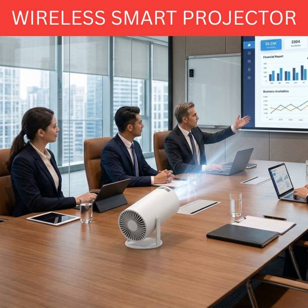 SYARA Projector, 4K 1080P Full HD Projector, WiFi 5G Compatible With Mobile/LaptopF40 (4500 lm / 1 Speaker / Wireless / Remote Controller) Portable Projector