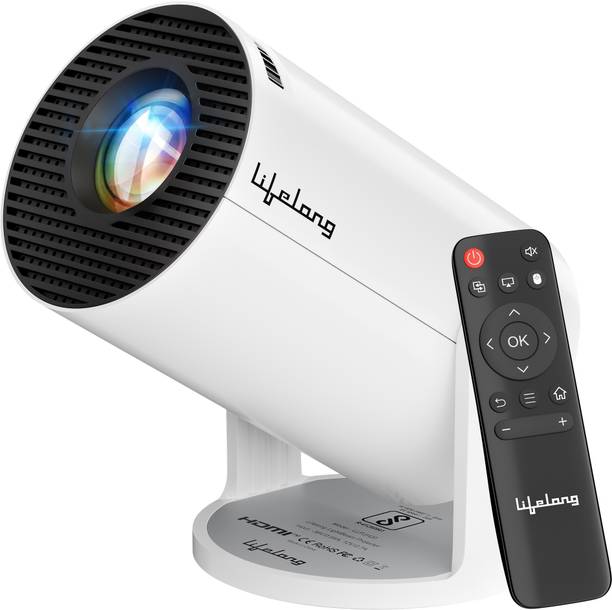 Lifelong Lightbeam Smart LED Projector, Android 14, 1080P & 4K HD Support, 4000 Lumens (4000 lm / 1 Speaker / Wireless / Remote Controller) Portable P