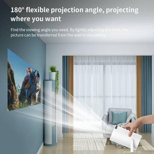 TECHEL 4K Android Smart Projector Full HD 1080 UIREHJ37 (2200 lm / Wireless / Remote Controller) Portable Projector