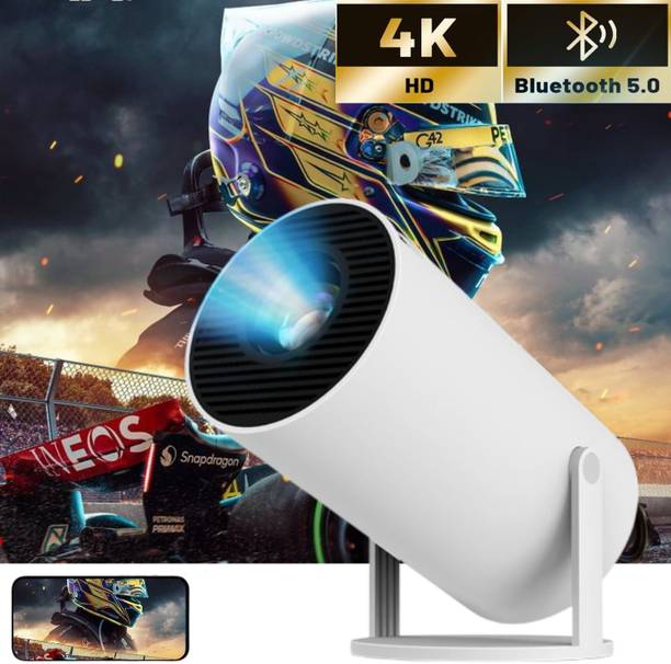 Clairbell Smart Projector for Home 4K Support Rotabable Design withApp Netflix,YouTubeL153 (4500 lm / 1 Speaker / Wireless / Remote Controller) Portable Projector