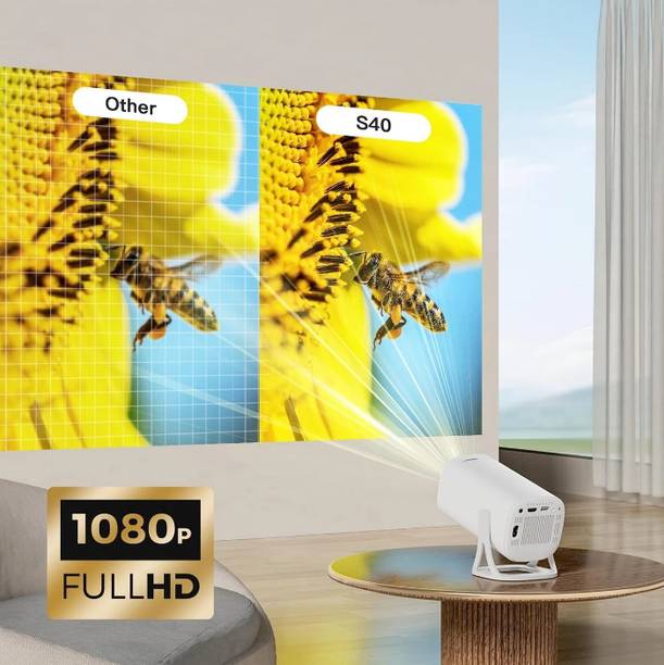 Divine creation Smart Projector with Auto Keystone & 1080P Playback (5000 lm / Wireless / Remote Controller) Portable Projector