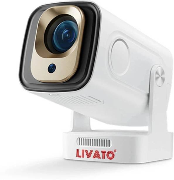 Livato HY260 Pro 4K Native Full HD Android 11 Auto Focus Wifi BT Miracast Freestyle (8000 lm / 1 Speaker / Wireless / Remote Controller) Portable Projector