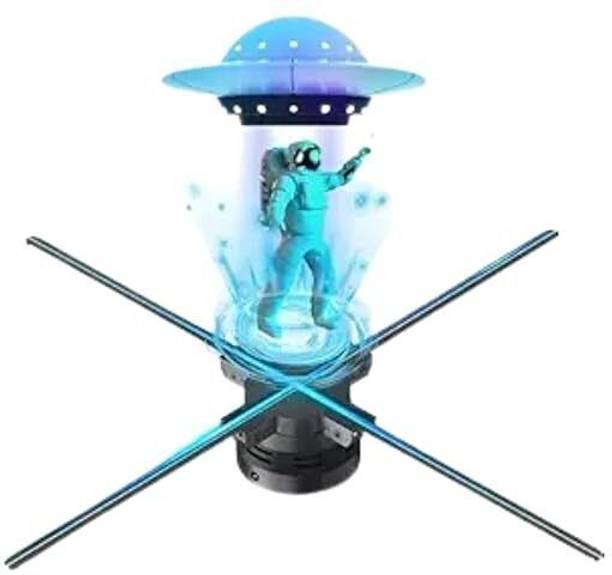 TONZO 50cm 4-Blade 3D Hologram Fan, Wall-Mount LED Display for Malls & Retail Stores (2900 lm / Wireless / Remote Controller) Portable Projector