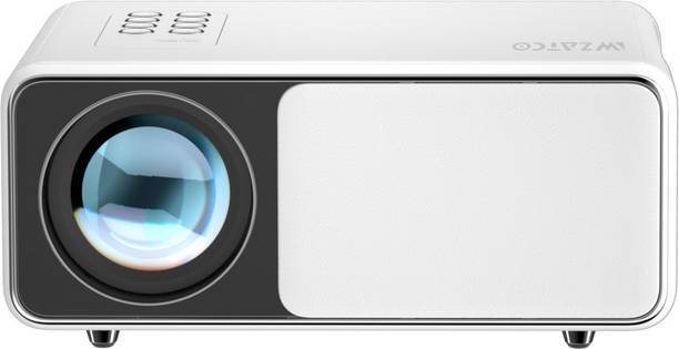 WZATCO Yuva Plus Upgraded (11700 lm / 1 Speaker / Remote Controller) Portable Native 1080P Full HD Projector with 4K Support, True 690 ANSI on Screen Brightness, 250-inch Screen | 5 Watt HiFi Speaker | Slide Lens Door Projector