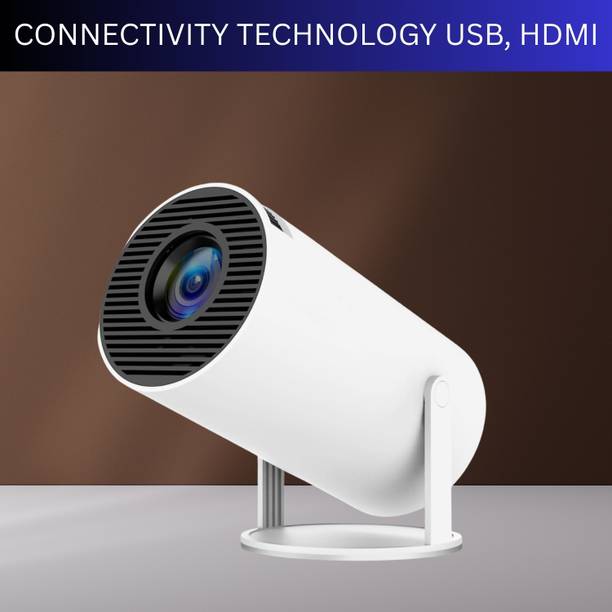 SYARA Protable Projector for Home 4K Support With Built-in Apps Netflix, YouTubeX134 (4500 lm / 1 Speaker / Wireless / Remote Controller) Portable Projector