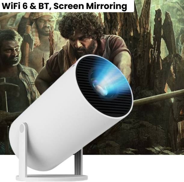 FRONY Smart Projector for Home 4K Support Rotabable Design withApp Netflix,YouTubeD232 (4500 lm / 1 Speaker / Wireless / Remote Controller) Portable Projector