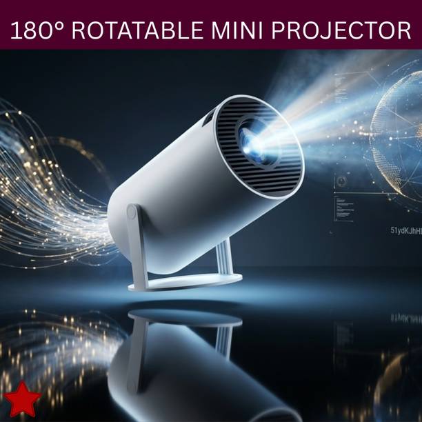 SYARA Smart Projector With Wireless Connectivity, Home Theater Cinema ProjectorFF135 (4500 lm / 1 Speaker / Wireless / Remote Controller) Portable Projector