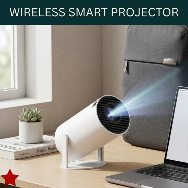 SACRO Smart Projector With Wireless Connectivity, Home Theater Cinema ProjectorAD256 (4500 lm / 1 Speaker / Wireless / Remote Controller) Portable Projector