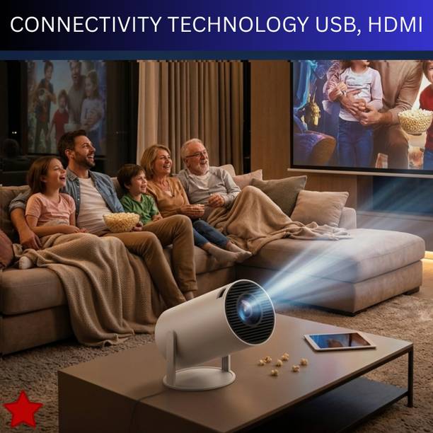 FRONY Smart Projector With Wireless Connectivity, Home Theater Cinema ProjectorSD338 (4500 lm / 1 Speaker / Wireless / Remote Controller) Portable Projector