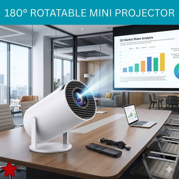 Clairbell Smart Projector With Wireless Connectivity, Home Theater Cinema ProjectorDD52 (4500 lm / 1 Speaker / Wireless / Remote Controller) Portable Projector