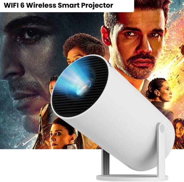 GUGGU Smart Projector for Home 4K Support Rotabable Design withApp Netflix,YouTubeQ197 (4500 lm / 1 Speaker / Wireless / Remote Controller) Portable Projector