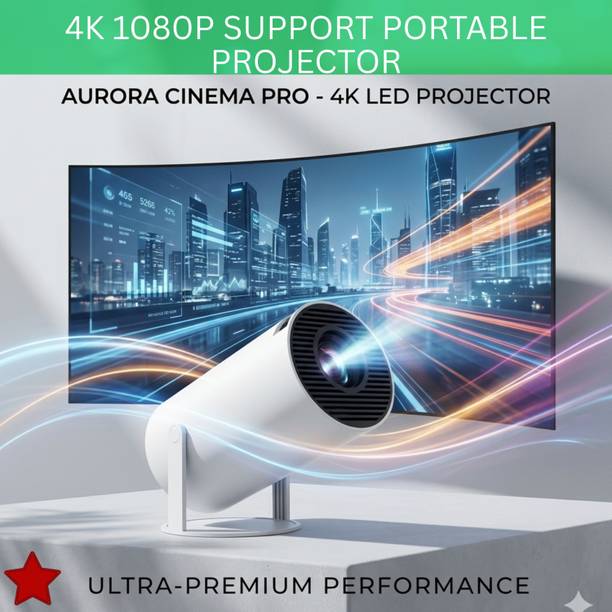 FRONY Smart Projector With Wireless Connectivity, Home Theater Cinema ProjectorSD460 (4500 lm / 1 Speaker / Wireless / Remote Controller) Portable Projector