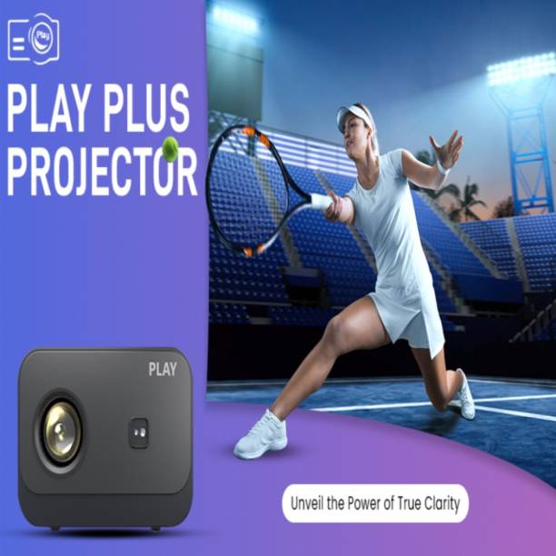 PLAY Plus New Anroid 1+8G 2.4G WiFi Wireless Bluetooth, 4500lm HDMI/USB/AV/Audio Port (5000 lm / 2 Speaker / Wireless / Remote Controller) Portable Projector