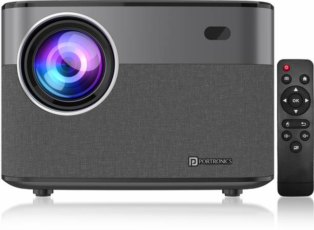 Portronics Beem 300 Full HD with 2.4G Wi-Fi Connectivity (250 lm / 1 Speaker / Wireless / Remote Controller) Portable Projector