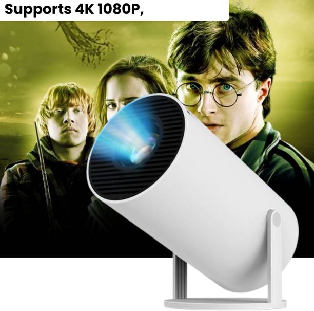 FRONY Smart Projector for Home 4K Support Rotabable Design withApp Netflix,YouTubeD64 (4500 lm / 1 Speaker / Wireless / Remote Controller) Portable Projector