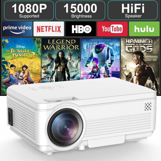 IBS C9 Real HD 720p (1080p Support) | 3800 Lumen (380 ANSI) with 180 inch (4.6 m) Large Display LED Projector | VGA , AV, HDMI , SD Card , USB, Audio Out Connectivity | 2021 Release (4000 lm / Wireless / Remote Controller) Portable Projector