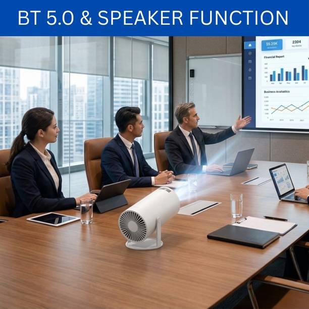 SYARA Projector, 4K 1080P Full HD Projector, WiFi 5G Compatible With Mobile/LaptopF393 (4500 lm / 1 Speaker / Wireless / Remote Controller) Portable Projector