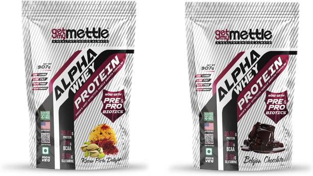 METTLE Alpha Whey Protein|Combo Pack|No Added Sugar|100% Whey|Lean Muscle Growth| Whey Protein