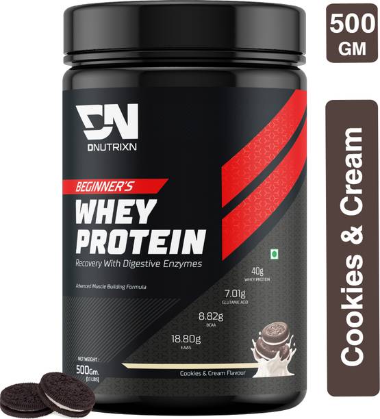 DNUTRIXN Beginner's High Whey Protein with Digestive Enzyme, Multivitamin Whey Protein