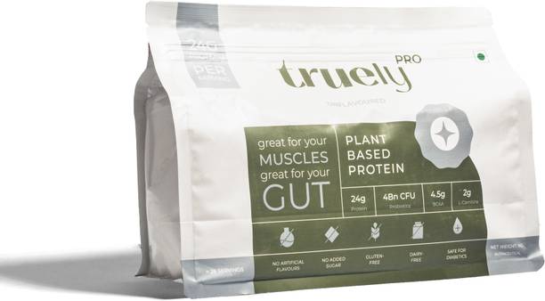 Truely Health Pro - Vegan Plant Protein|24g Protein|4 Bn CFU Probiotics|3 Protein Sources Pea Plant-Based Protein