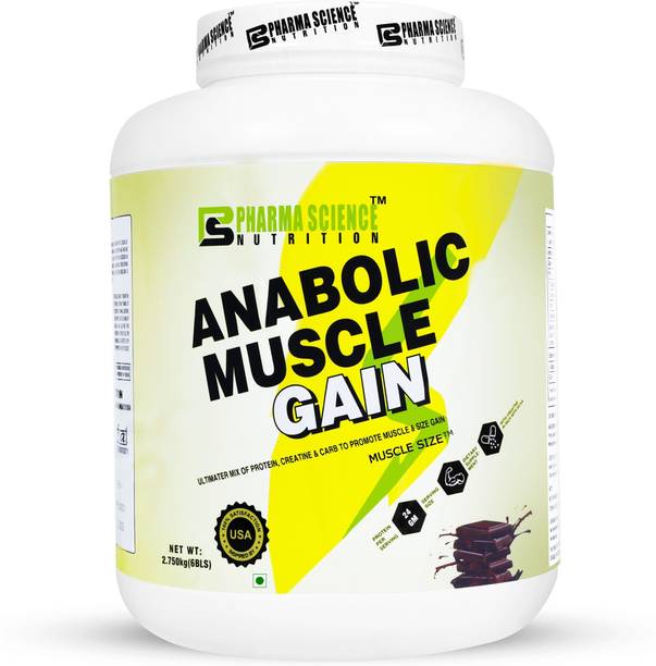 Pharma Science Anabolic Muscle Gainer Ultimate Of Protein, Creatine & Carb 6lbs Weight Gainers/Mass Gainers