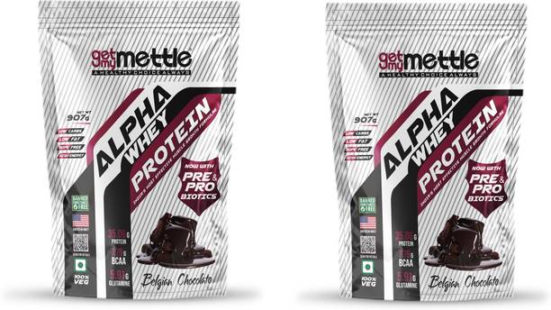 METTLE Alpha Whey Protein|Pack of 2|No Added Sugar|100% Whey|Lean Muscle Growth| Whey Protein