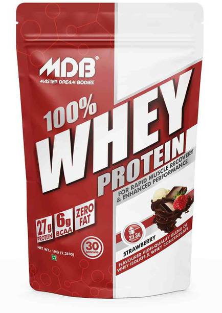 Master Dream Bodies (MDB) 100% Whey Protein | 27g Protein with 6g BCAA | For Rapid Muscle Recovery | Whey Protein