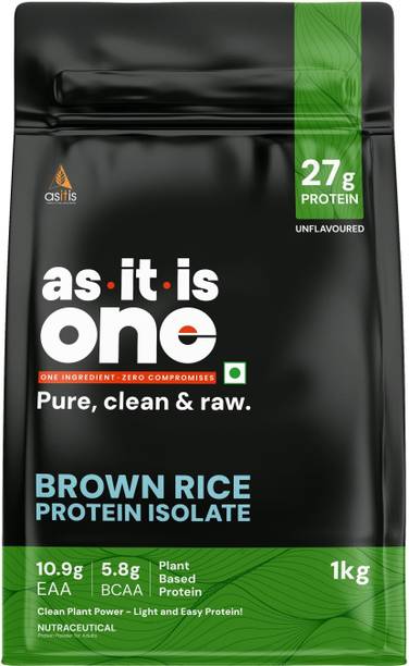 AS-IT-IS Nutrition One Brown Rice -Muscle Recovery & Growth, Clean Single Ingredient Plant-Based Protein