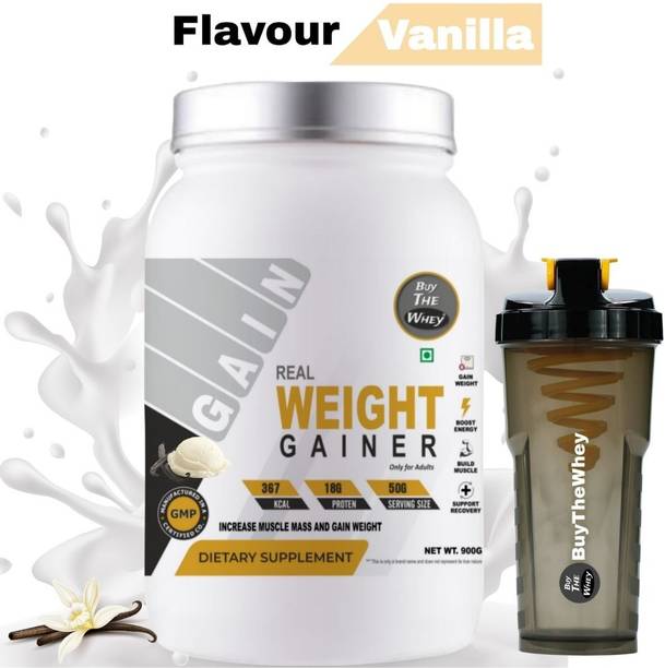 BUY THE WHEY Real Weight Gainer | Lab Tested | Pure Gainer | For Adults With Shaker - Weight Gainers/Mass Gainers