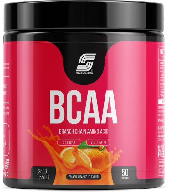 Sparkfusion BCAA Pure-Amino -250 gm With Complete Ratio of 2:1:1 for Recovery &Performance BCAA