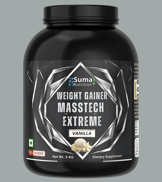 sumanutrition Masstech Extreme 2000 Bulk Gainer, High Protein & Fast Muscle Gain with Creatine Weight Gainers/Mass Gainers