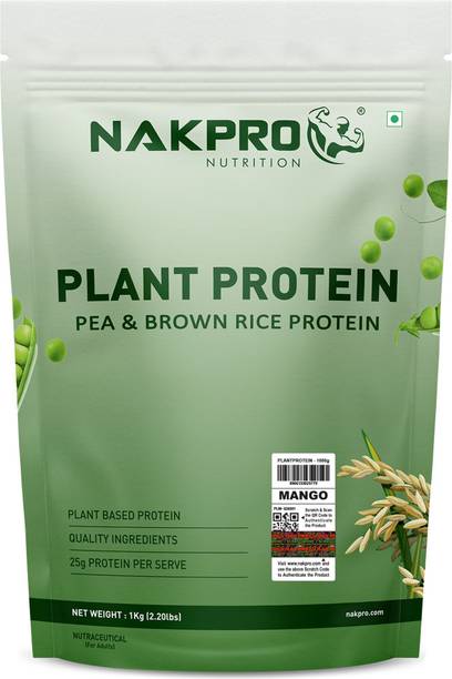 Nakpro Plant protein powder | Pea & Brown rice Blend | 25g Pro | Plant-Based Protein