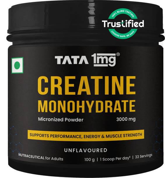 TATA 1mg Monohydrate 2X Micronized Zero Calories Fast Absorption Creatine