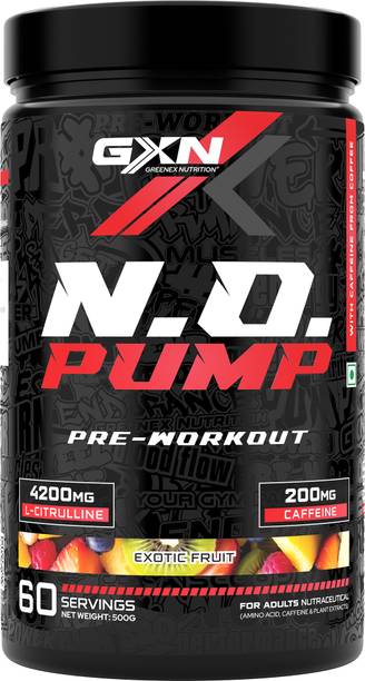 GREENEX NUTRITION (GXN) N.O. Pump Pre- Workout Supplement | Beta Alanine,L Citrulline & L Arginine Pre Workout