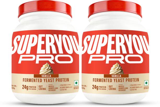 SUPERYOU Pro Fermented Yeast Protein, 24g Protein, Gut Friendly, Superior Muscle Recovery Plant-Based Protein